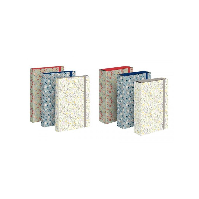 Scatola Progetti Con Elastico Buffetti Living - Dorso 3 / 7 Cm - 34x24 Cm - Fantasie Assortite