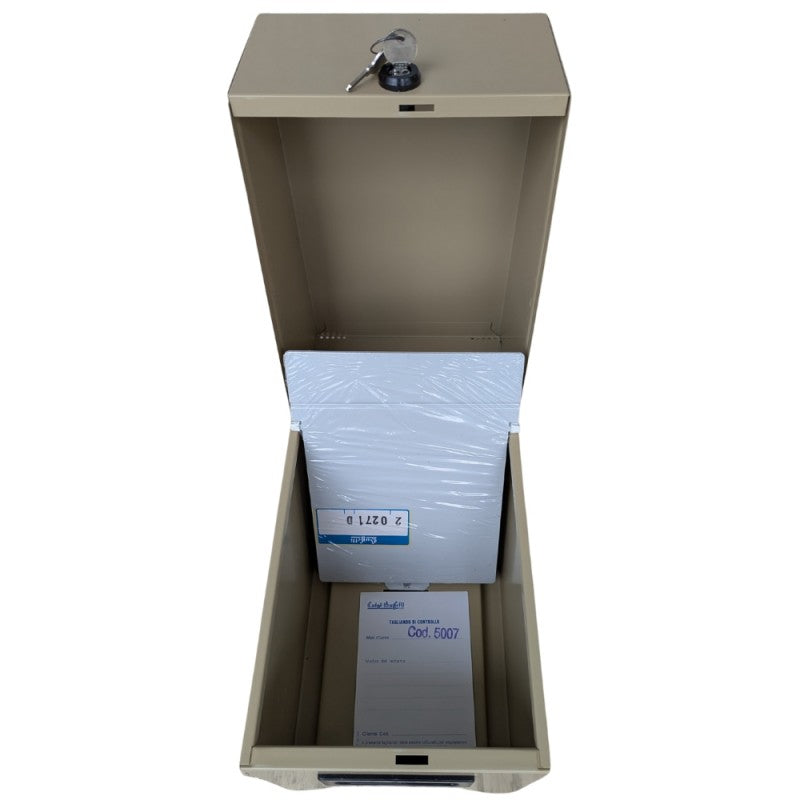 Schedario In Metallo Flex 30x19,5x29 Cm Chiusura Con Chiave E 2 Divisori