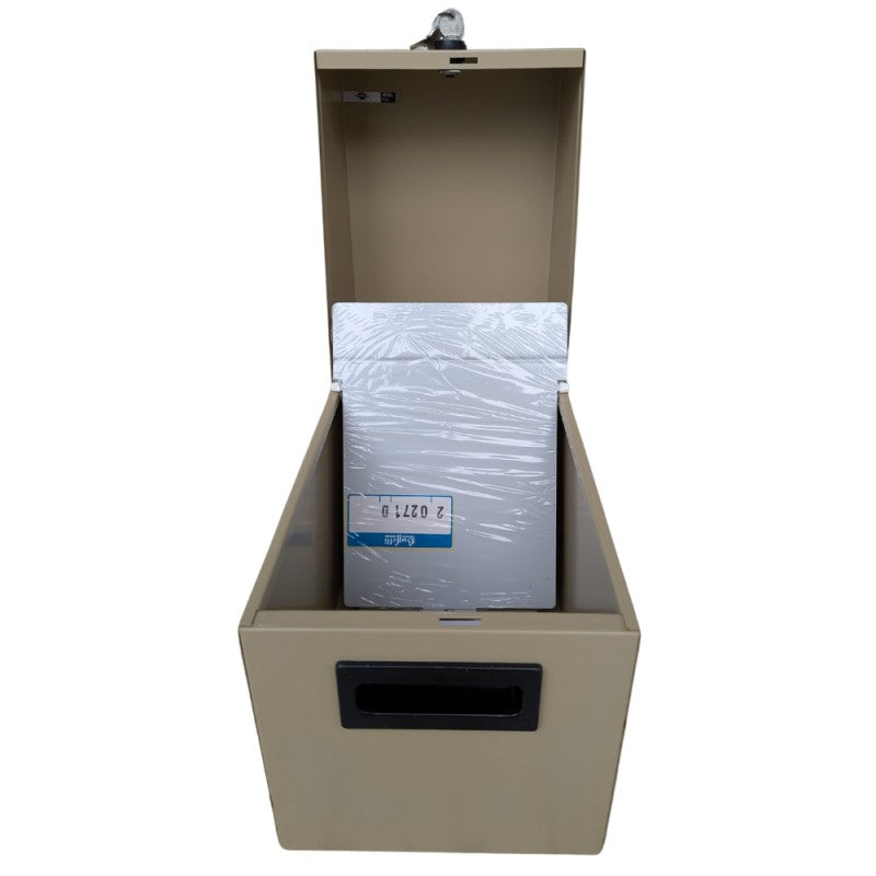 Schedario In Metallo Flex 30x19,5x29 Cm Chiusura Con Chiave E 2 Divisori