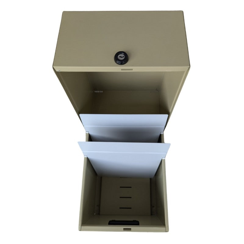 Schedario In Metallo Flex 30x23,5x34,5 Cm Chiusura Con Chiave E 2 Divisori