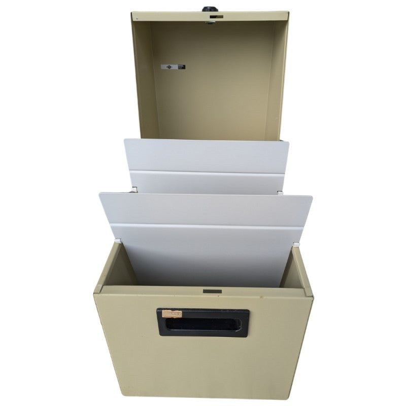 Schedario In Metallo Flex 30x23,5x34,5 Cm Chiusura Con Chiave E 2 Divisori