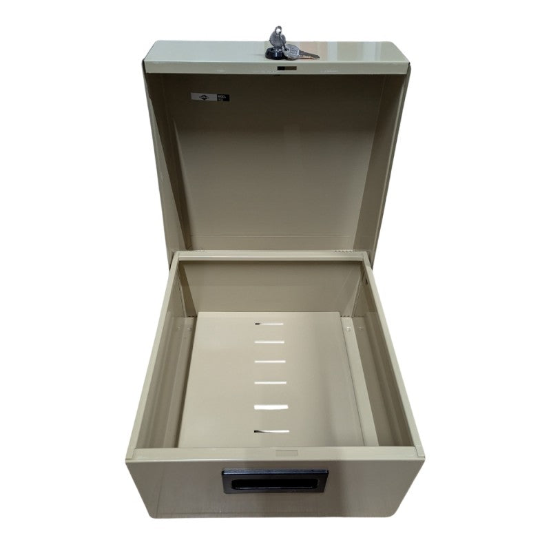 Schedario In Metallo Flex 30x27,5x22 Cm Chiusura Con Chiave E 2 Divisori