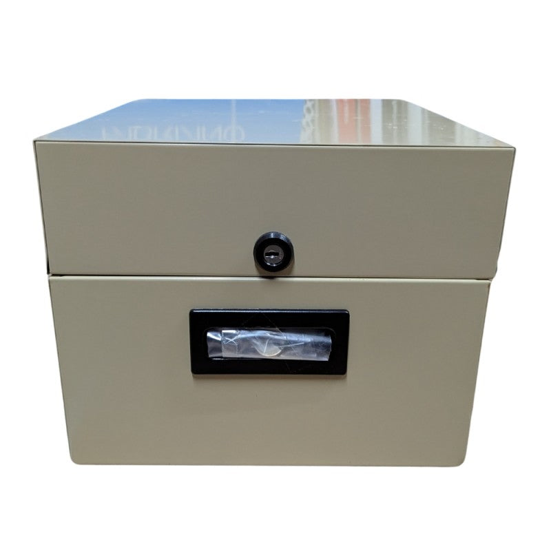 Schedario In Metallo Flex 30x27,5x22 Cm Chiusura Con Chiave E 2 Divisori