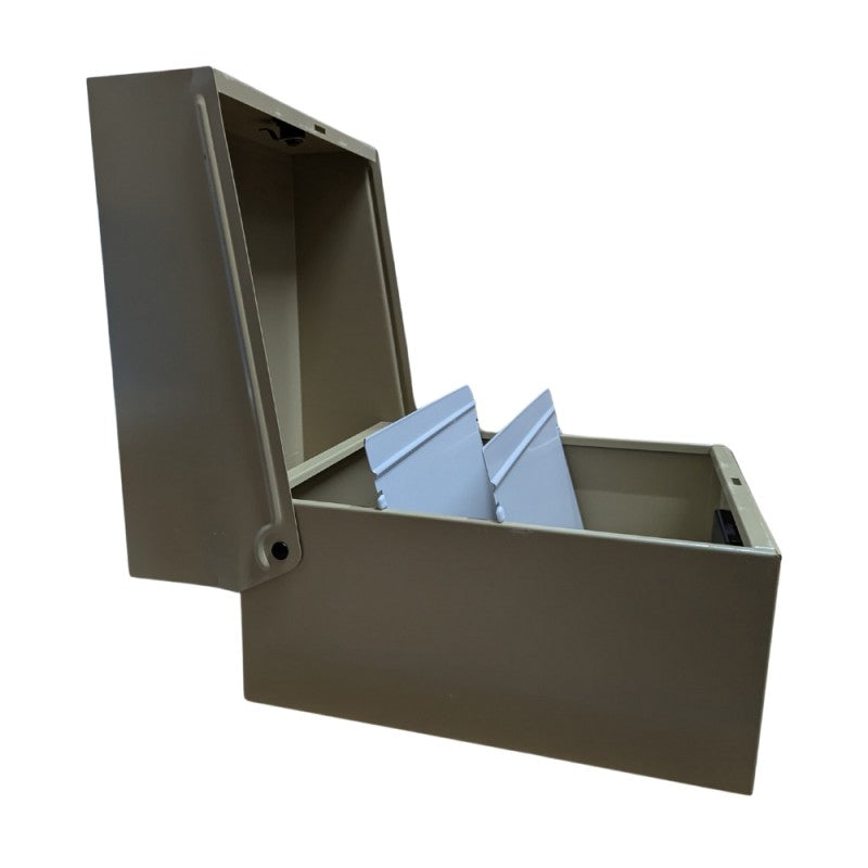 Schedario In Metallo Flex 30x27,5x22 Cm Chiusura Con Chiave E 2 Divisori