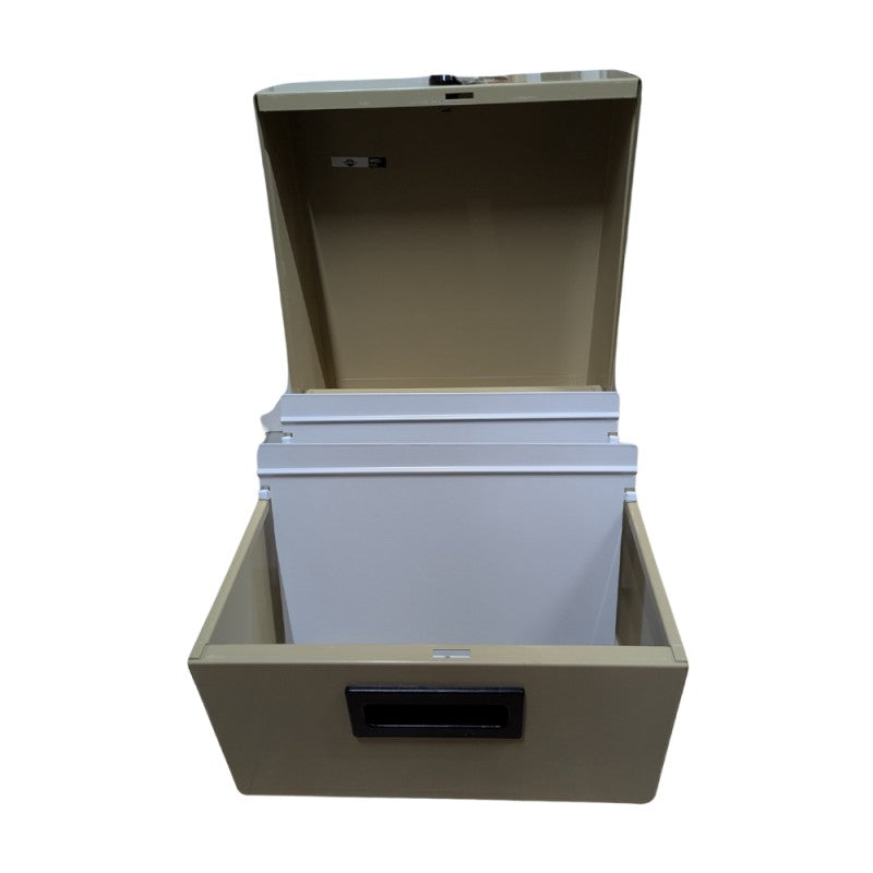 Schedario In Metallo Flex 30x27,5x22 Cm Chiusura Con Chiave E 2 Divisori