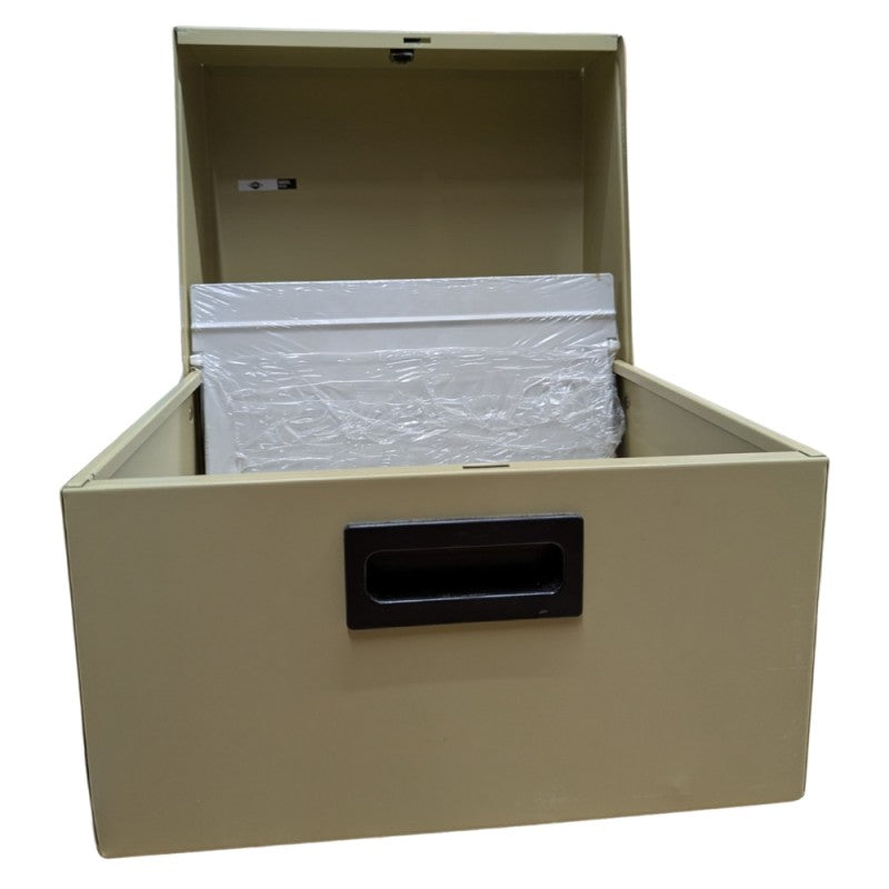 Schedario In Metallo Flex 30x32x26,5 Cm Chiusura Con Chiave E 2 Divisori