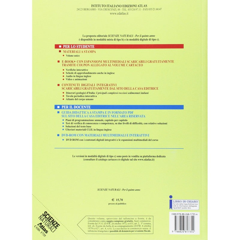 Scienze Naturali Per Il Quinto Anno