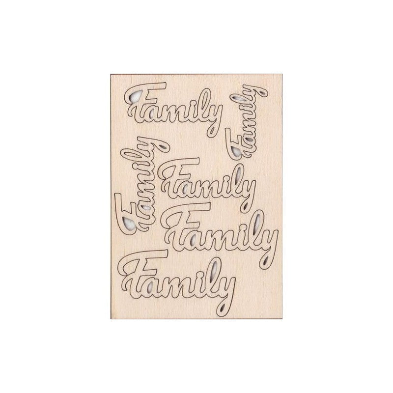 Scritte "family" In Legno - Renkalik