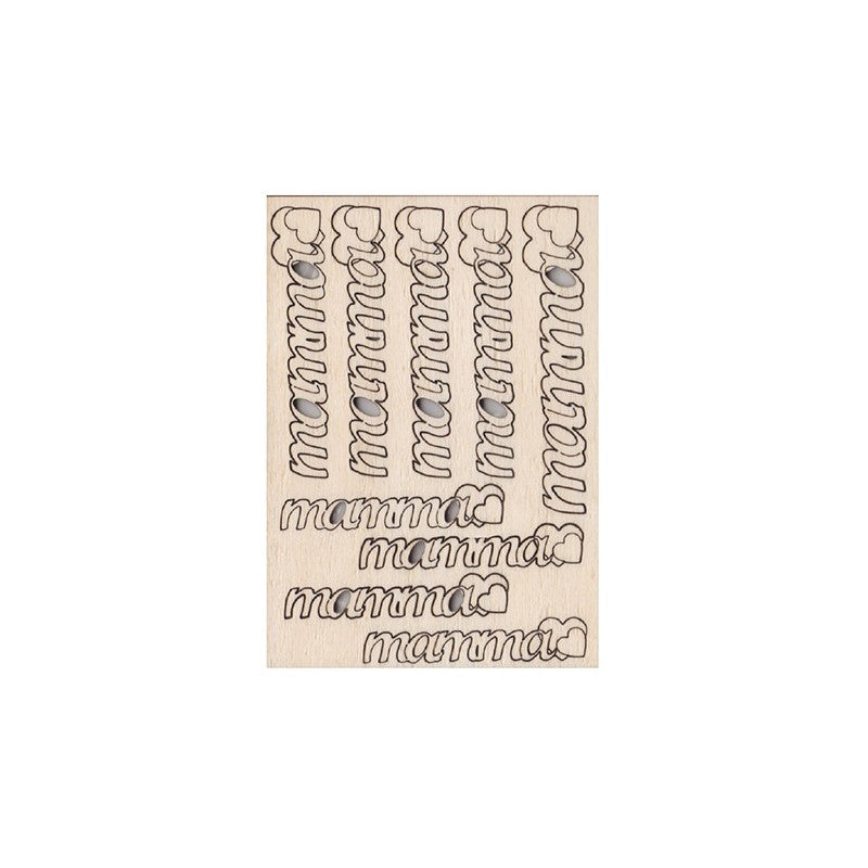 Scritte "mamma" In Legno - Renkalik