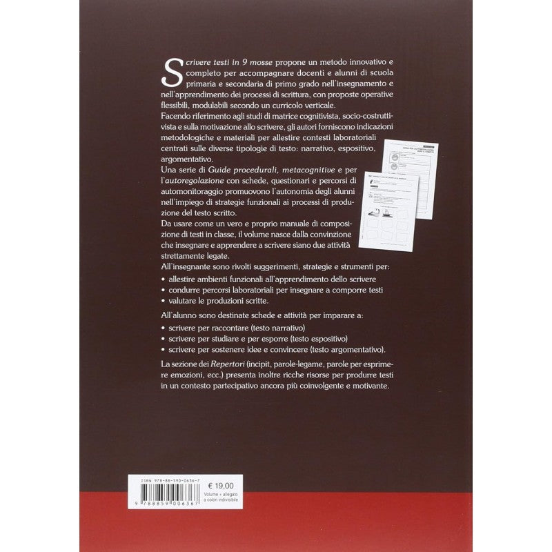 Scrivere Testi In 9 Mosse. Curricolo Verticale Di Scrittura Per La Scuola Primaria E Secondaria Di Primo Grado - Erickson