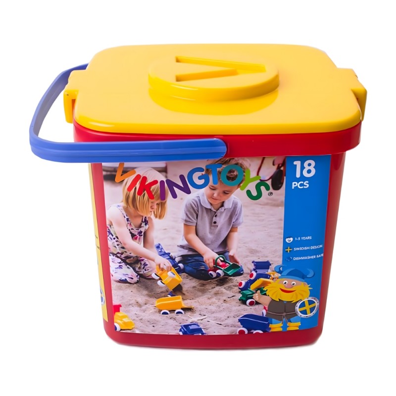 Secchiello Con 18 Veicoli Maxi – Viking Toys 41560