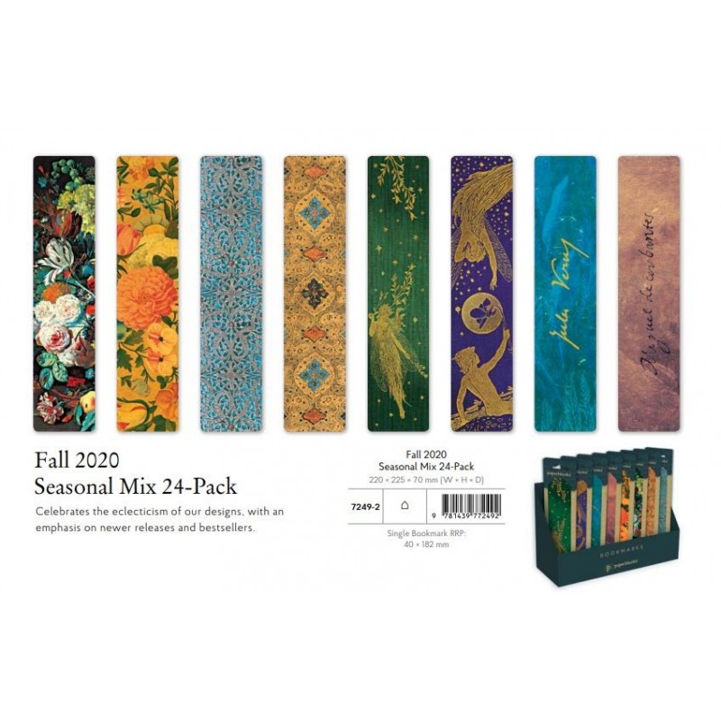 Segnalibri Paperblanks Mix Stagionale 2020 4x18 Cm – 8 Fantasie Assortite