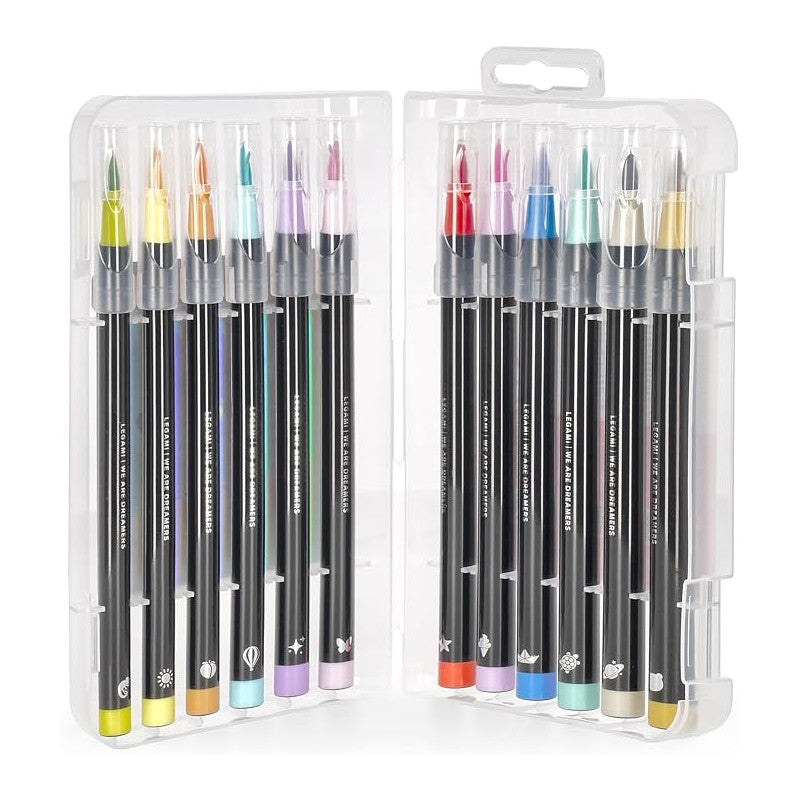 Set 12 Pennarelli Brush Punta Pennello Colori Pastello – Legami