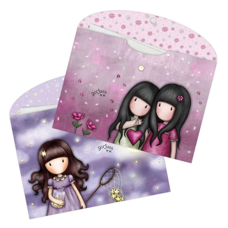 Set 2 Buste Con Bottone A4 Santoro Gorjuss Catch A Falling Star You Can Have Mine