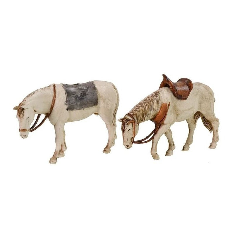Set 2 Cavalli 10 Cm Landi Moranduzzo - Presepe