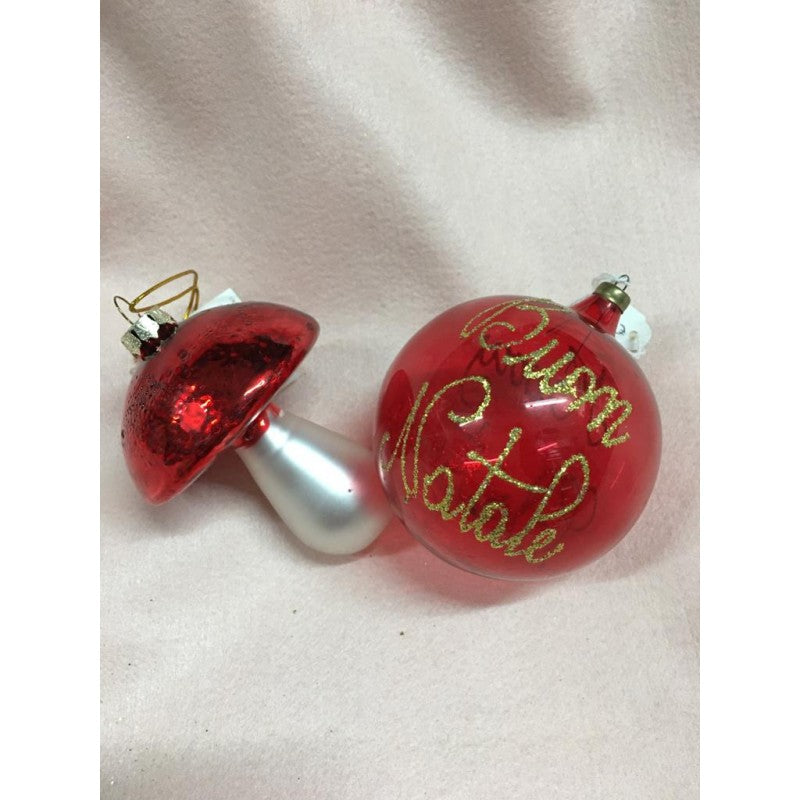 Set 2 Palline Decorate A Mano