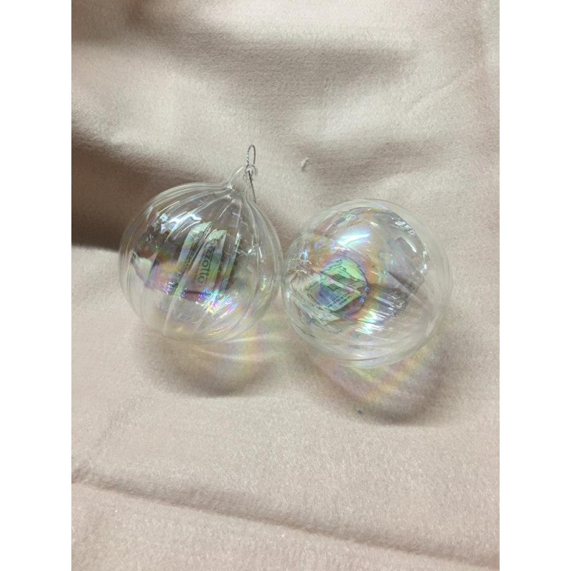 Set 2 Palline Effetto Bolla Di Sapone Rigata