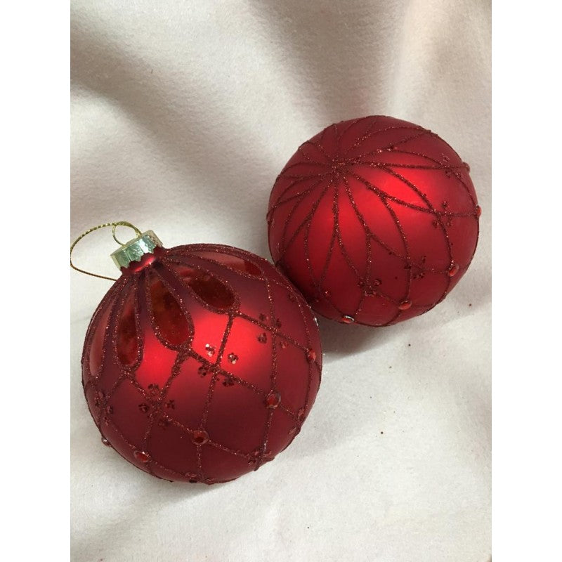 Set 2 Palline Vetro Opaco