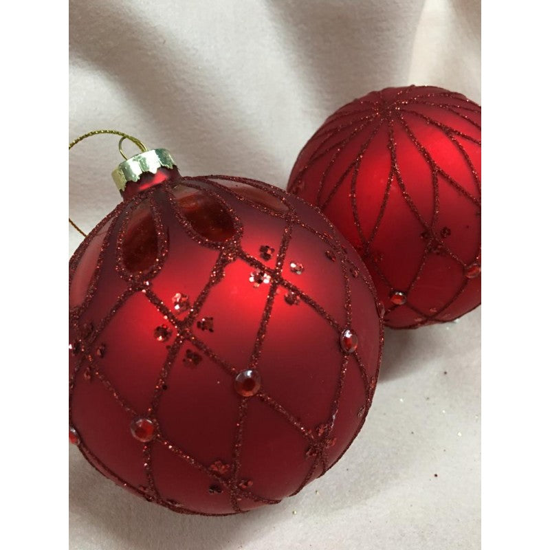 Set 2 Palline Vetro Opaco