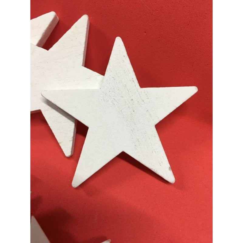 Set 20 Stelle In Legno - Varie Misure E Colori