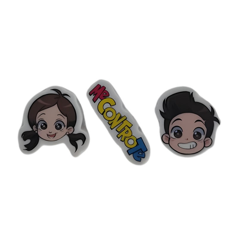 Set 3 Gomme Sagomate Me Contro Te, Luì E Sofì