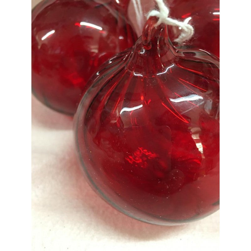 Set 3 Palline Vetro Rosso