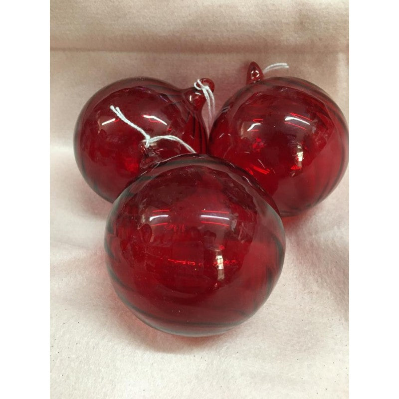 Set 3 Palline Vetro Rosso