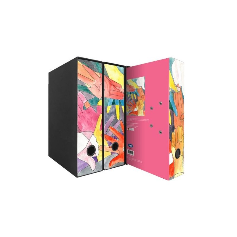 Set 3 Raccoglitori Image Donne - Multae Manus - Formato Protocollo - Dorso 8 Cm