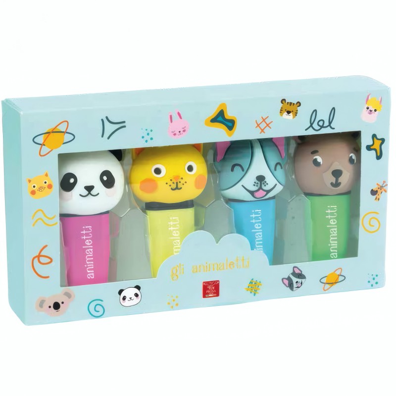 Set 4 Evidenziatori Gli Animaletti Pigna
