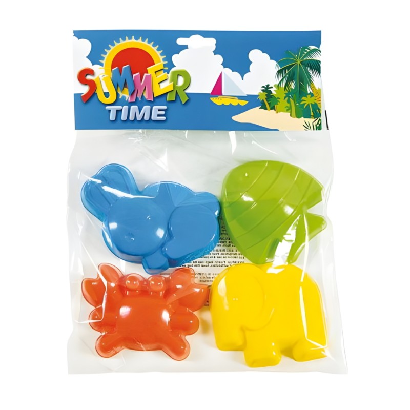 Set 4 Formine Per La Sabbia Animali - Cwr 07361