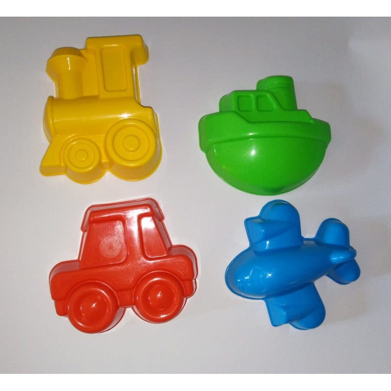 Set 4 Formine Per La Sabbia Veicoli - Cwr 07362