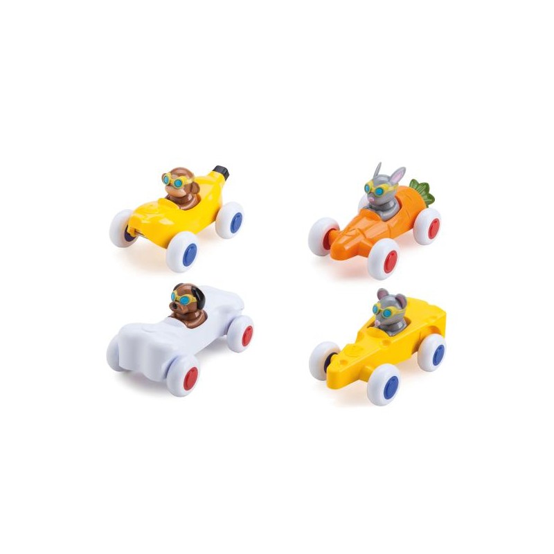 Set 4 Pezzi Macchinine Cute Racers - Viking Toys Vk1360
