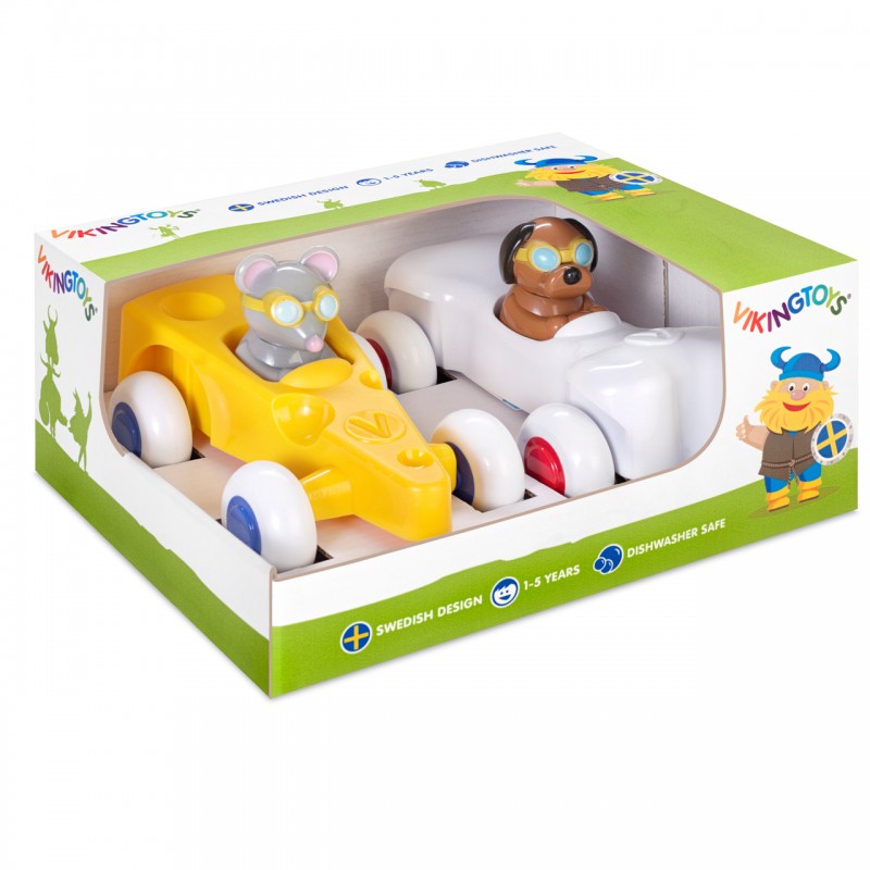 Set 4 Pezzi Macchinine Cute Racers - Viking Toys Vk1360