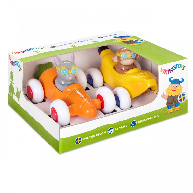 Set 4 Pezzi Macchinine Cute Racers - Viking Toys Vk1360