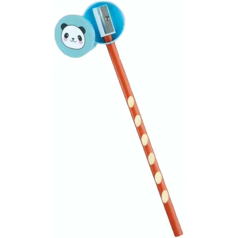 Set 5 Matite + 5 Gomme + 1 Temperino Gli Animaletti