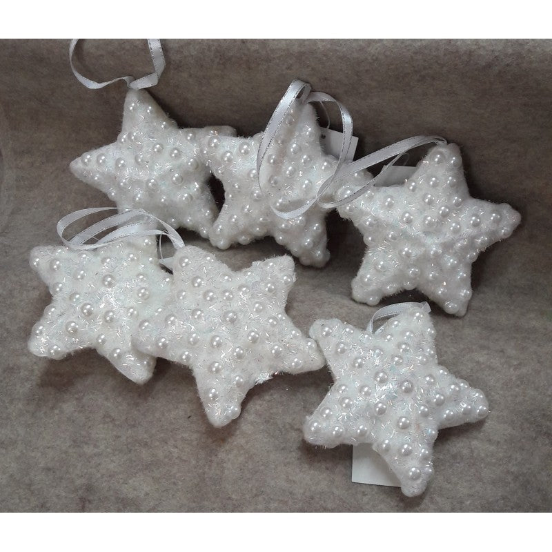 Set 6 Pendenti Stella Con Perle