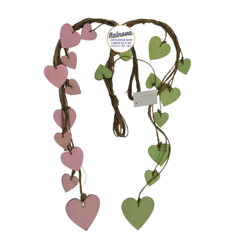 Set 8 Cuoricini In Legno