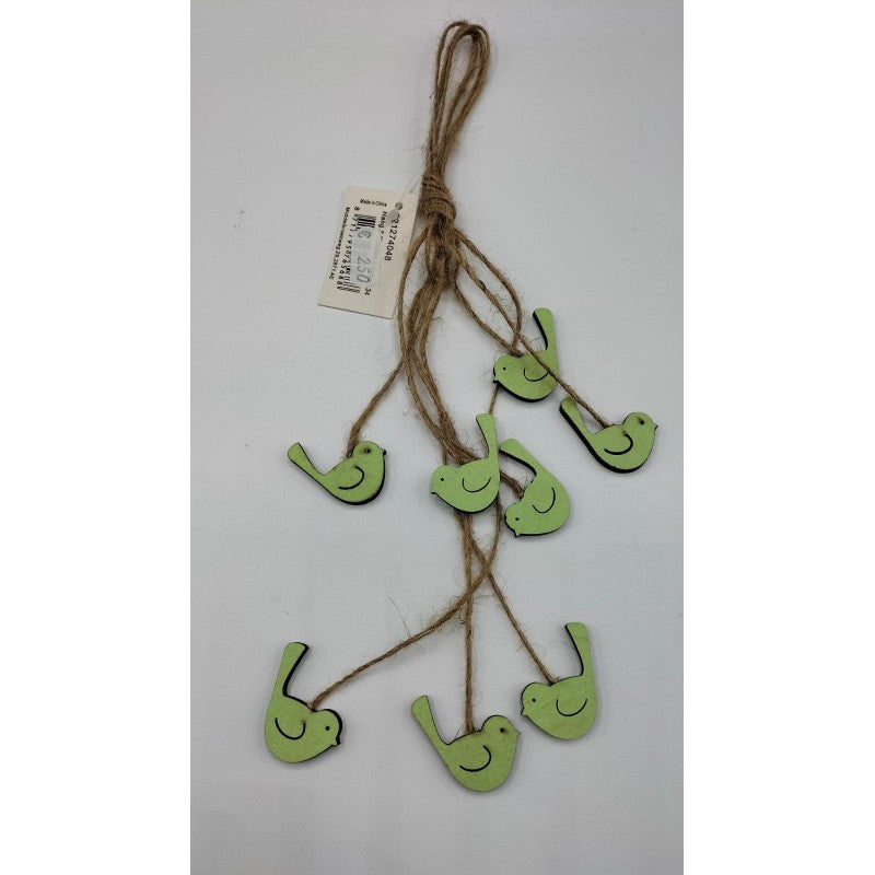 Set 8 Uccellini In Legno