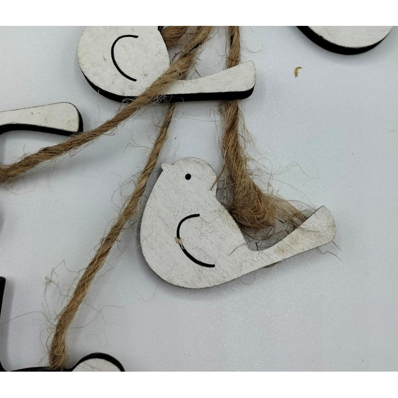 Set 8 Uccellini In Legno