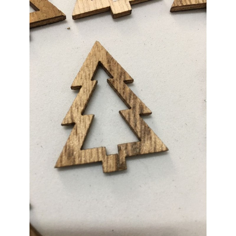 Set Abeti In Legno Per Decorazioni