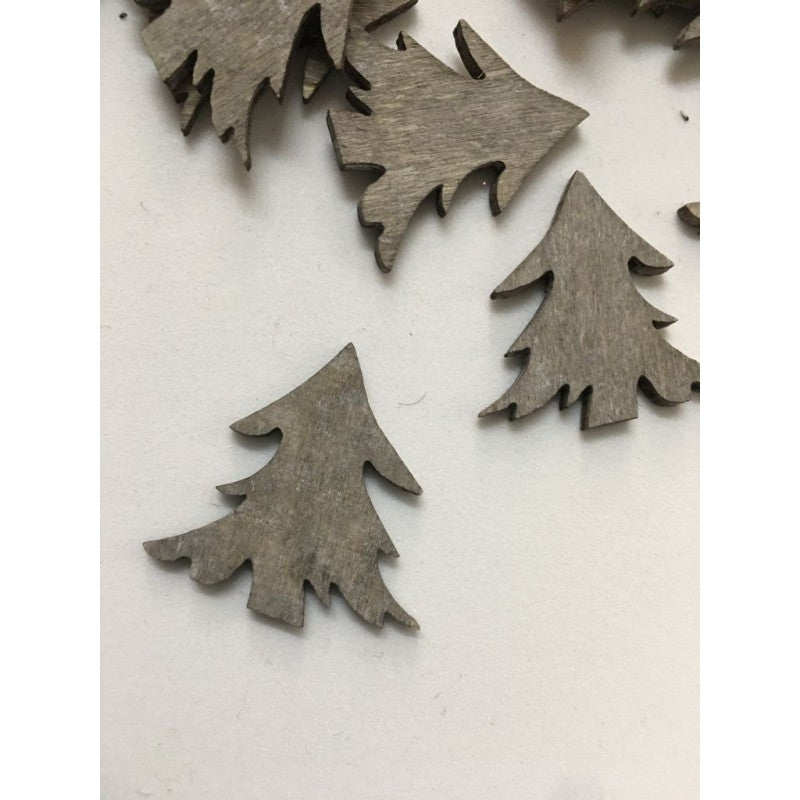 Set Abeti In Legno Per Decorazioni