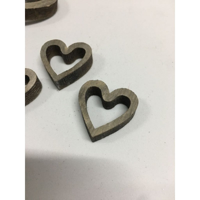 Set Cuori In Legno