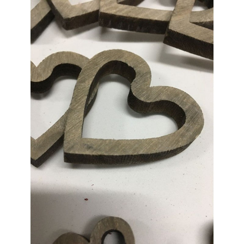 Set Cuori In Legno