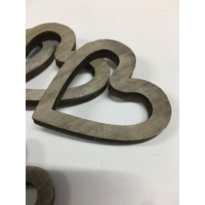Set Cuori In Legno
