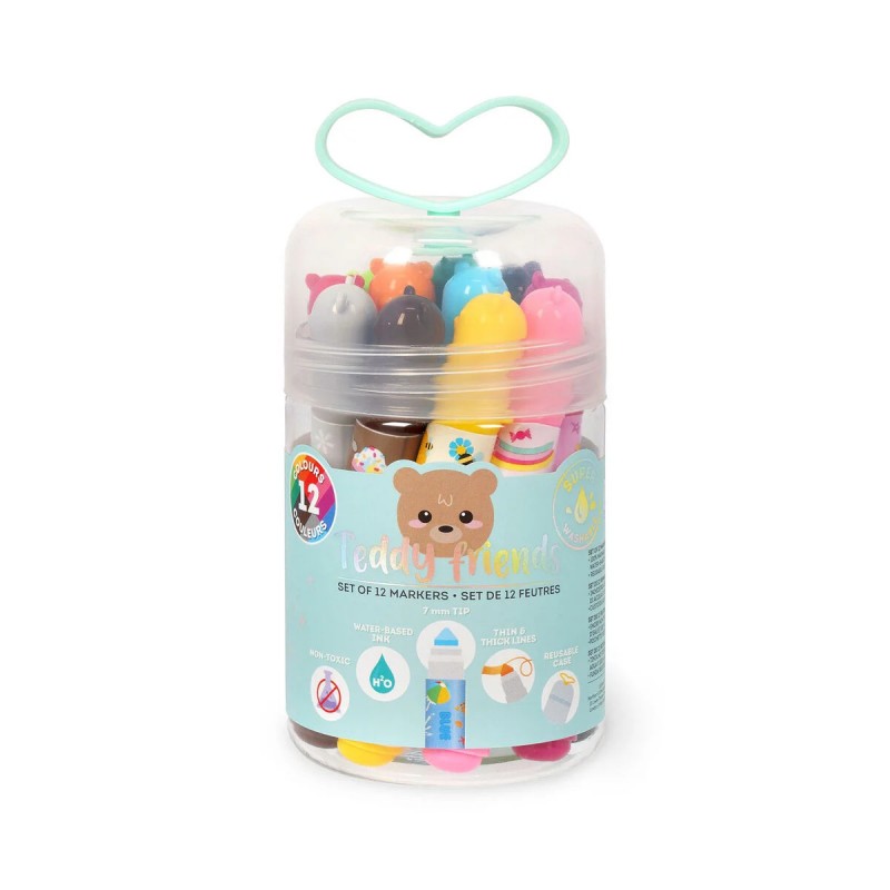 Set Di 12 Pennarelli Teddy Friends - Legami