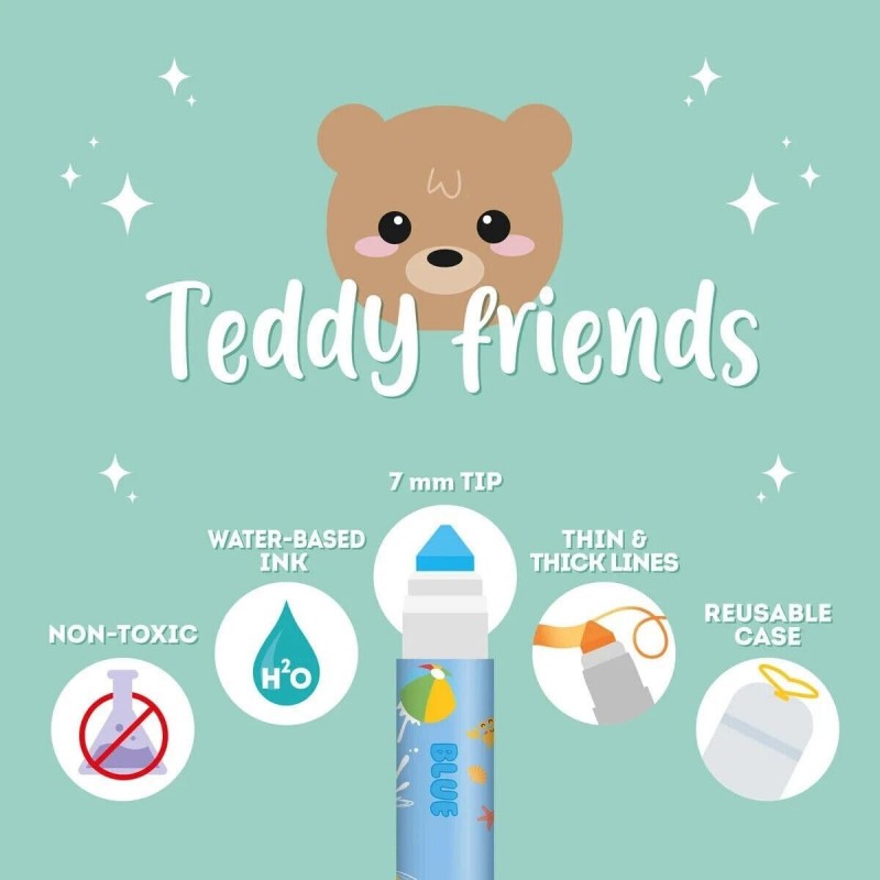 Set Di 12 Pennarelli Teddy Friends - Legami