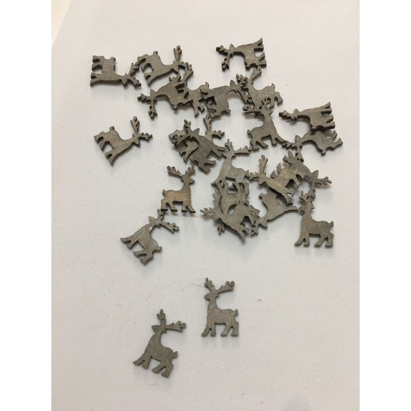 Set Di 24 Renne In Legno