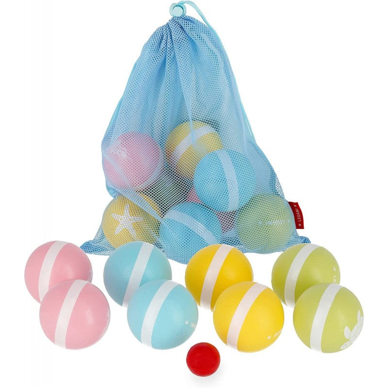 Set Di Bocce In Legno Good Vibes, 8 Bocce E 1 Pallino, Custodia Inclusa - Legami