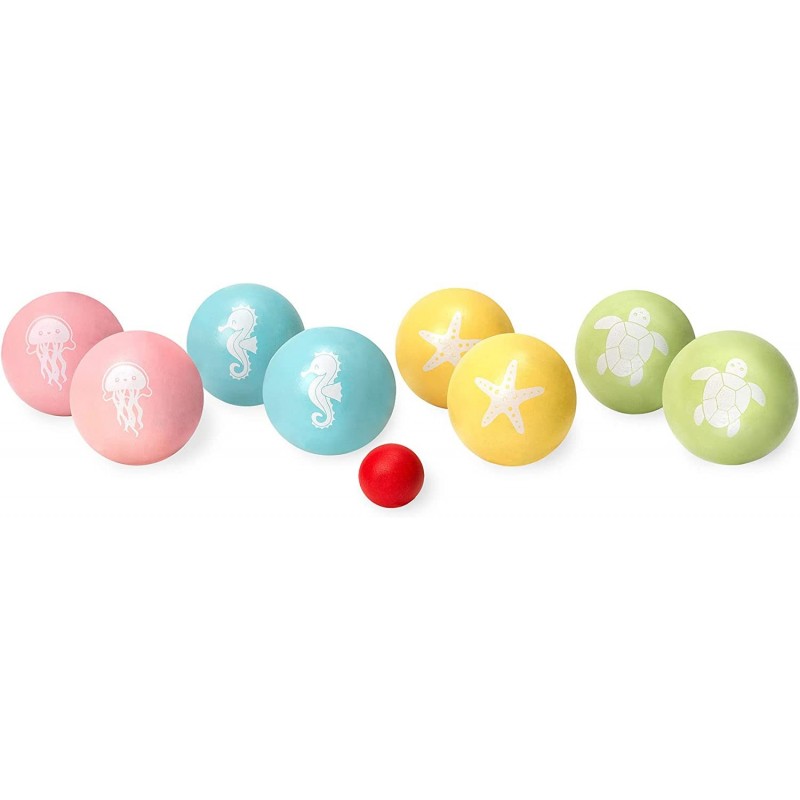 Set Di Bocce In Legno Good Vibes, 8 Bocce E 1 Pallino, Custodia Inclusa - Legami