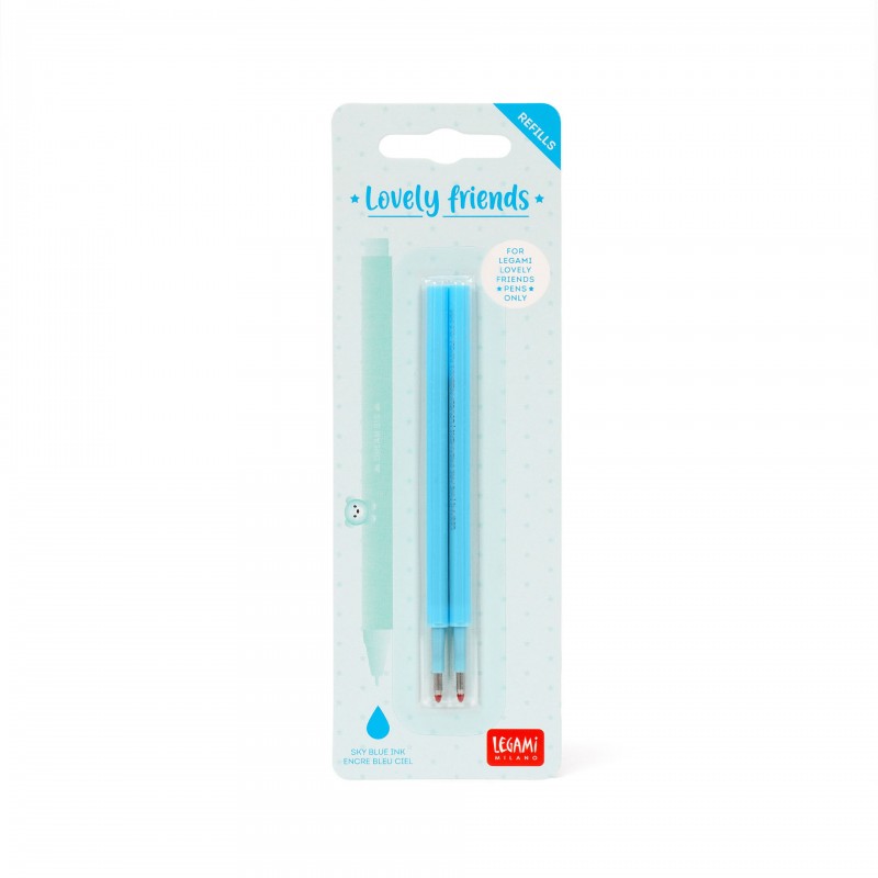Set Di Due Refill Per Penna Gel - Lovely Friends Sky Blue - Legami